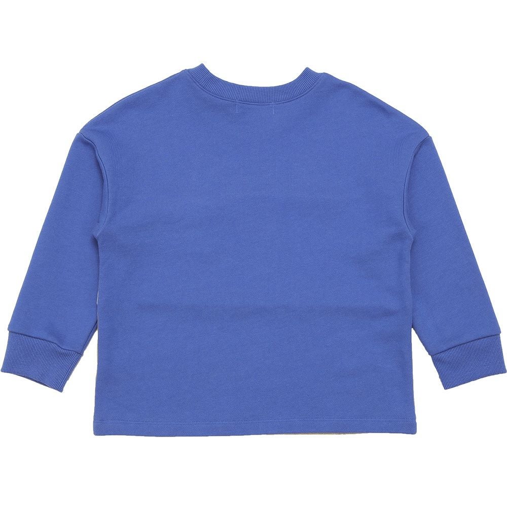 ベビー服 男の子 恐竜ワッペン ポケットつき 裏毛トレーナー ブルー(61) 背面