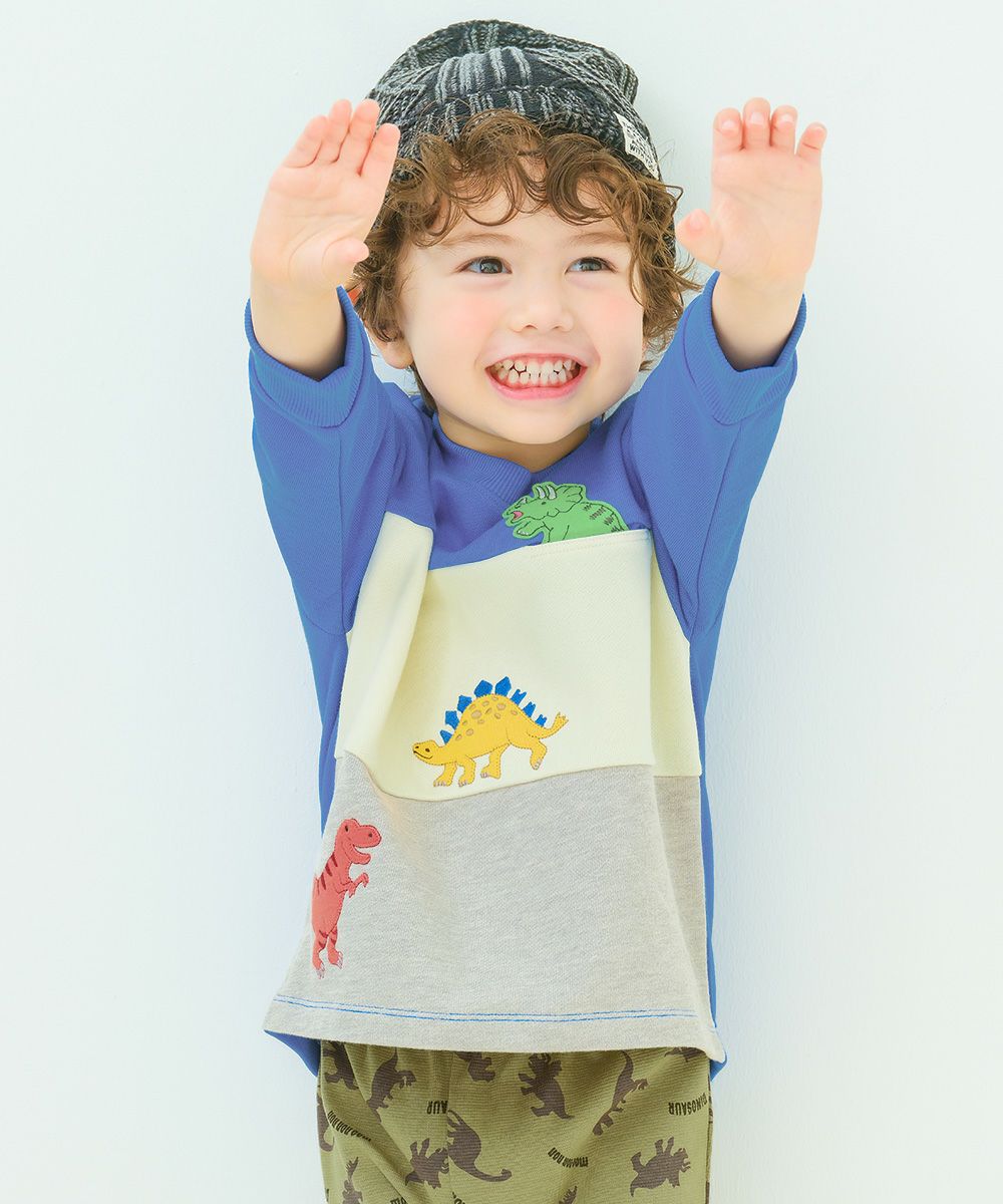 恐竜ワッペン ポケットつき 裏毛トレーナー｜ベビー・子供服 通販