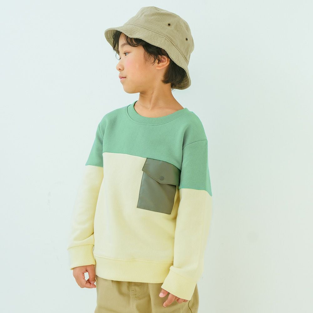 子供服 男の子 子ども服 こども服 キッズ ジュニア バイカラー 切り替え ポケットつき 裏毛