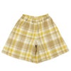 子供服 女の子 チェック柄 裏地付き 厚手 キュロットパンツ イエロー(04) 正面