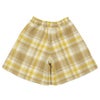 子供服 女の子 チェック柄 裏地付き 厚手 キュロットパンツ イエロー(04) 背面