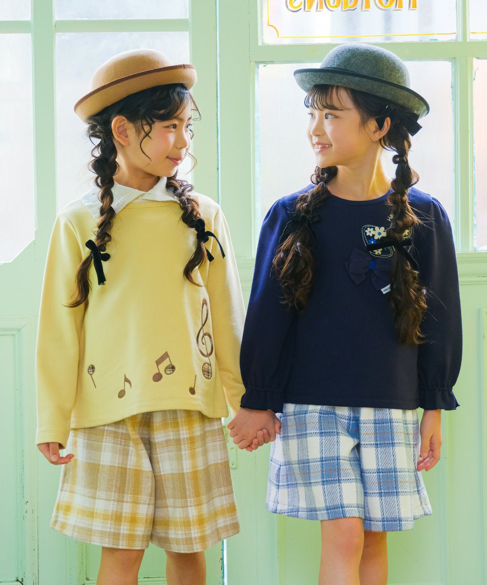 チェック柄 裏地付き 厚手 キュロットパンツ｜ベビー・子供服 通販