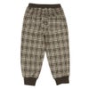 ベビー服 男の子 子ども服 こども キッズ ジャガードニット ストレッチ チェック柄 フルレングス ジョガーパンツ ブラウン(05) 背面