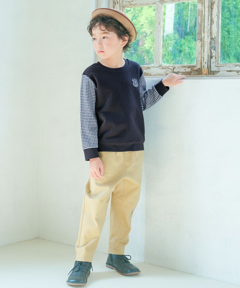 子供服 男の子 子ども服 こども キッズ ストレッチツイル ウエストゴム ポケットマチつき テーパードパンツ ベージュ(51) モデル画像4