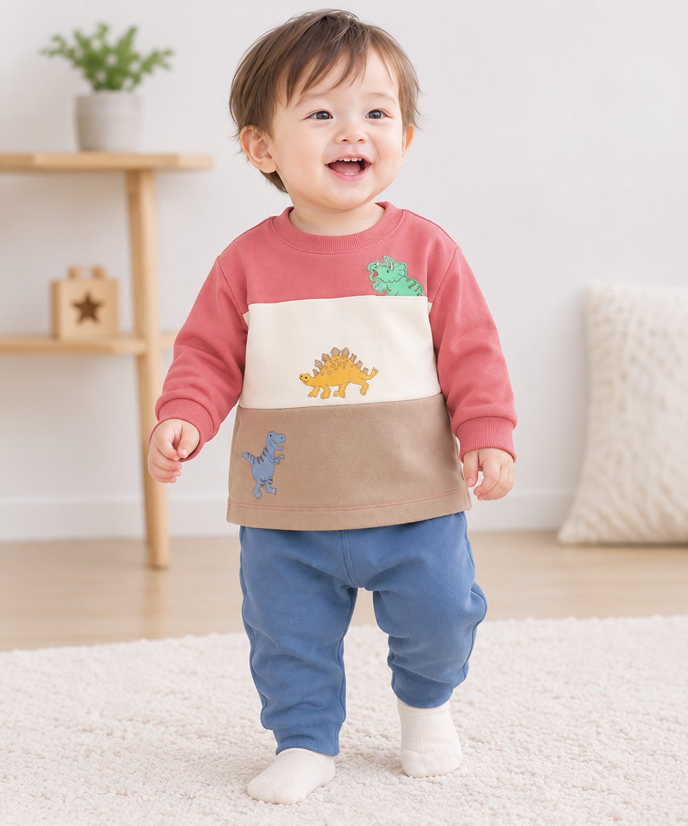 ベビー服 男の子 ニットツイル フルレングスパンツ