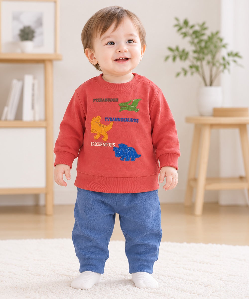 ベビー服 男の子 ニットツイル フルレングスパンツ