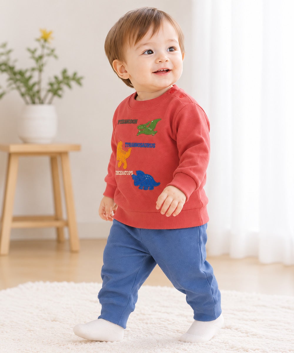 ベビー服 男の子 ニットツイル フルレングスパンツ