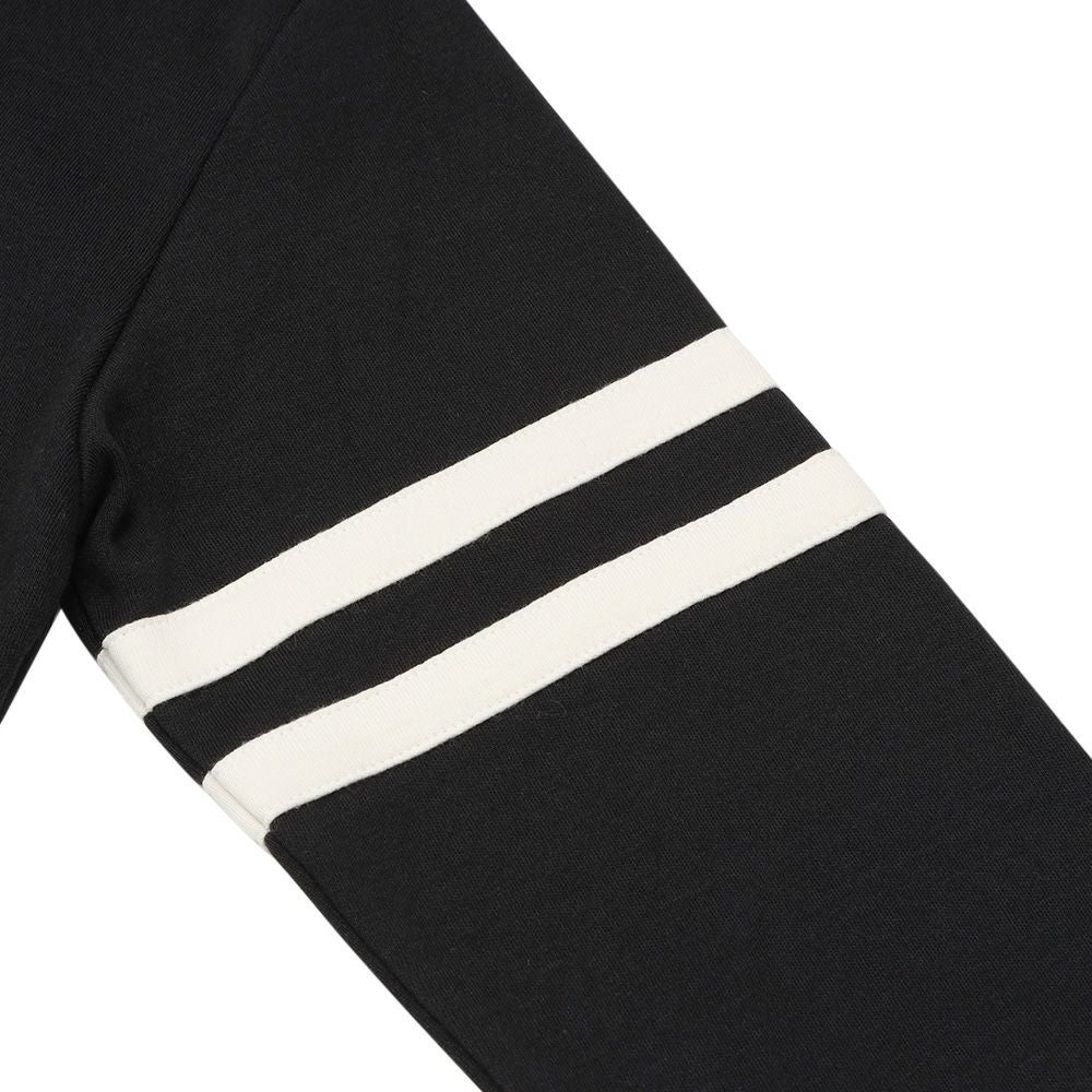 子供服 男の子 子ども服 こども服 キッズ ジュニア 綿100％ ロンT 長そで バイク ロゴ フロッキー プリント ブラック(00) デザインポイント2