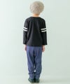 子供服 男の子 子ども服 こども服 キッズ ジュニア 綿100％ ロンT 長そで バイク ロゴ フロッキー プリント ブラック(00) モデル画像2