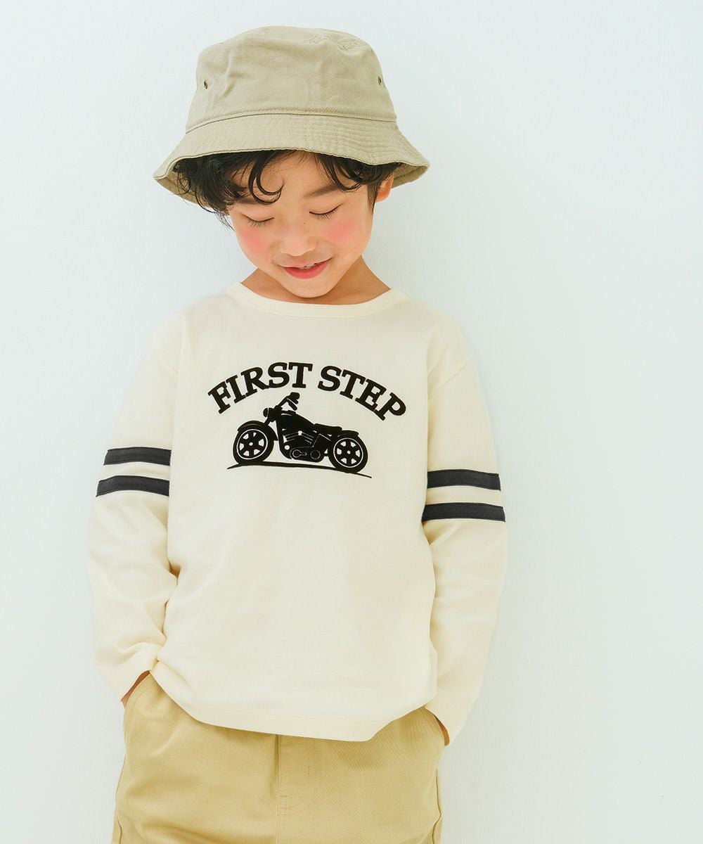 綿100％ バイク ロゴ フロッキープリントTシャツ｜ベビー・子供服 通販