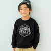 子供服 男の子 バイク ロゴ 乗り物刺繍 ドロップ袖 裏毛トレーナー
