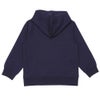 子供服 男の子 ツイルニット ロゴワッペン フード取り外し可能 ジップアップジャケット ネイビー(06) 背面