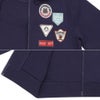 子供服 男の子 ツイルニット ロゴワッペン フード取り外し可能 ジップアップジャケット ネイビー(06) デザインポイント2