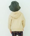 子供服 男の子 ツイルニット ロゴワッペン フード取り外し可能 ジップアップジャケット ベージュ(51) モデル画像2
