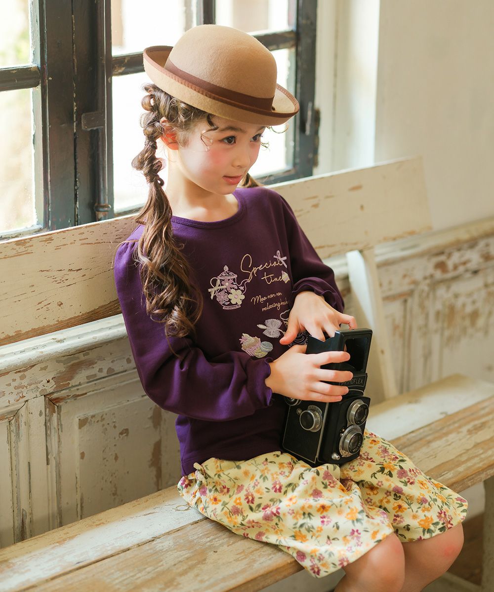 花柄 コーデュロイ 裏地付き キュロットパンツ｜ベビー・子供服 通販