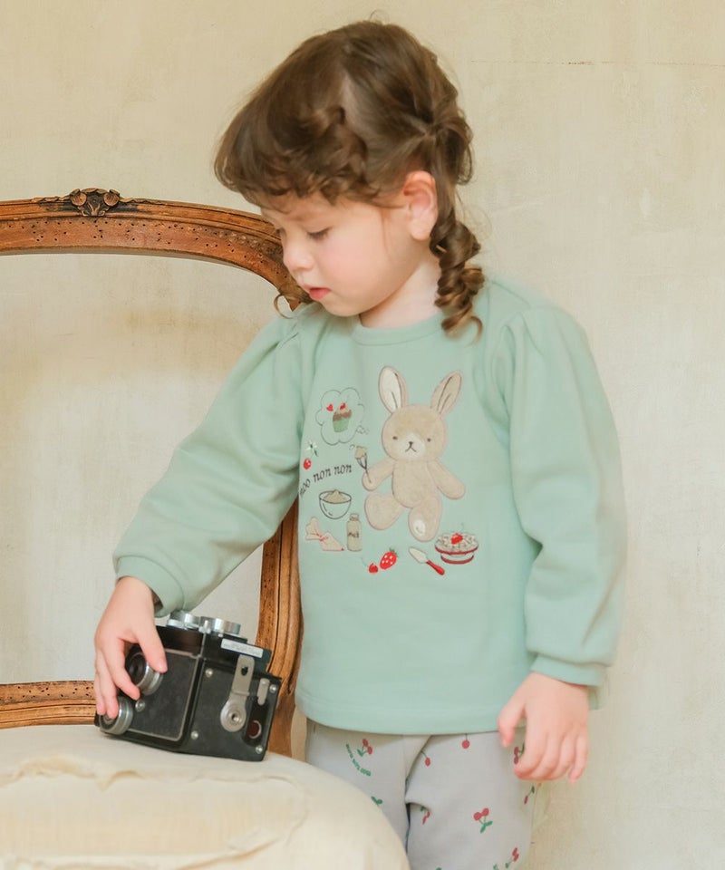 ベビーサイズバックモチーフつき裏毛トレーナー