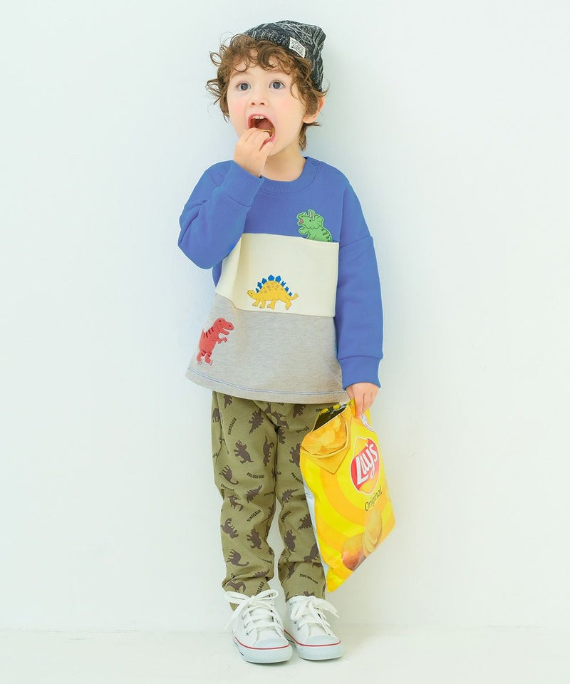 【男の子】安くて高見え！「プチプラ子供服」オリジナル恐竜プリント レギンスパンツ