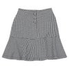 子供服 女の子 千鳥柄 飾りボタン付き フレアースカート ホワイト×ブラック(10) 正面
