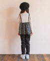 子供服 女の子 子ども服 こども キッズ ジュニア ストレッチツイル リボン ブラック(00) モデル画像全身