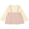 ベビー服 女の子 花柄キャミソール 重ね着風Tシャツ ピンク(02) 背面