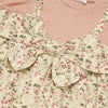 ベビー服 女の子 花柄リボンキャミソール 重ね着風デザインTシャツ アイボリー(12) デザインポイント1