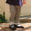 ベビー服 女の子 ストレッチ ギンガムチェック柄ロングパンツ