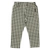 ベビー服 女の子 ストレッチ ギンガムチェック柄ロングパンツ ホワイト×ブラック(10) 背面