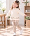 ベビー服 女の子 ストレッチ ギンガムチェック柄ロングパンツ