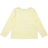 ベビー服 女の子 綿100％音符お花ロゴ刺繍Ｔシャツ イエロー(04) 背面