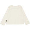 ベビー服 女の子 音符刺繍フリル襟 リブカーディガン オフホワイト(11) 背面