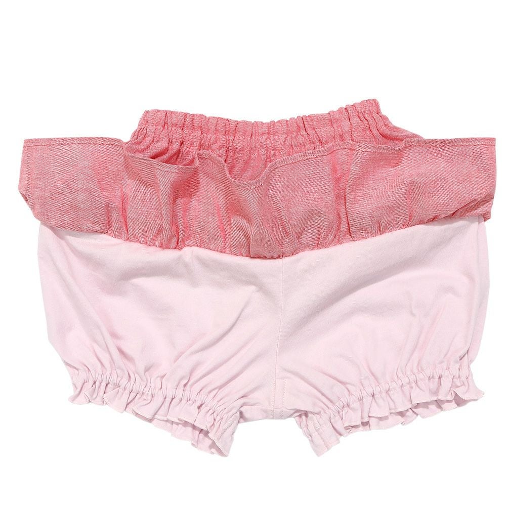 子供服 女の子 フリル かぼちゃパンツ レッド(03) デザインポイント1