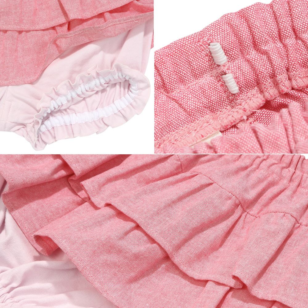 子供服 女の子 フリル かぼちゃパンツ レッド(03) デザインポイント2