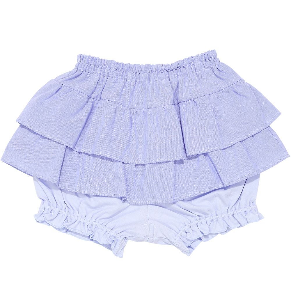 子供服 女の子 フリル かぼちゃパンツ ブルー(61) 背面