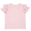 ベビー服 女の子 綿100％音符刺繍 肩あきフリル袖Ｔシャツ ピンク(02) 背面