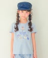 ベビー服 女の子 子ども服 こども服 キッズ ジュニア 綿100％ ティーカップ スイーツ 刺繍 バックリボン ブルー(61) 