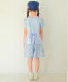 ベビー服 女の子 子ども服 こども服 キッズ ジュニア 綿100％ ティーカップ スイーツ 刺繍 バックリボン ブルー(61) 