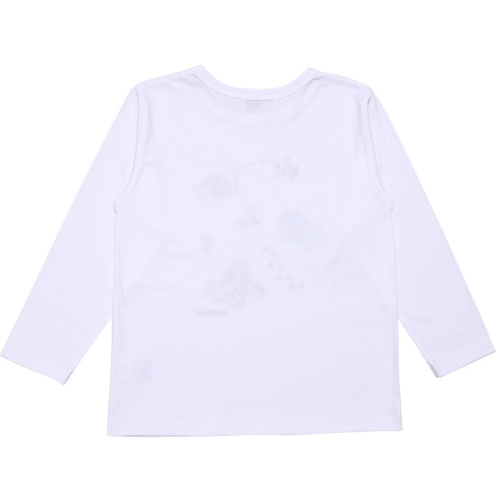 ベビー服 男の子 子ども服 こども キッズ 綿100％ 恐竜 ワッペン 刺繍ティーシャツ 長そで オフホワイト(11) 背面