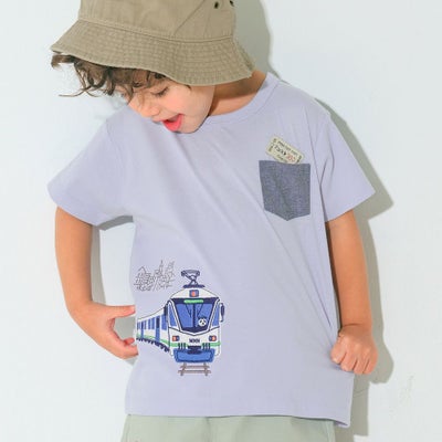 ベビー服 男の子 子ども服 こども キッズ 綿100％ 電車 ワッペン 乗り物 刺繍 ポケットつき