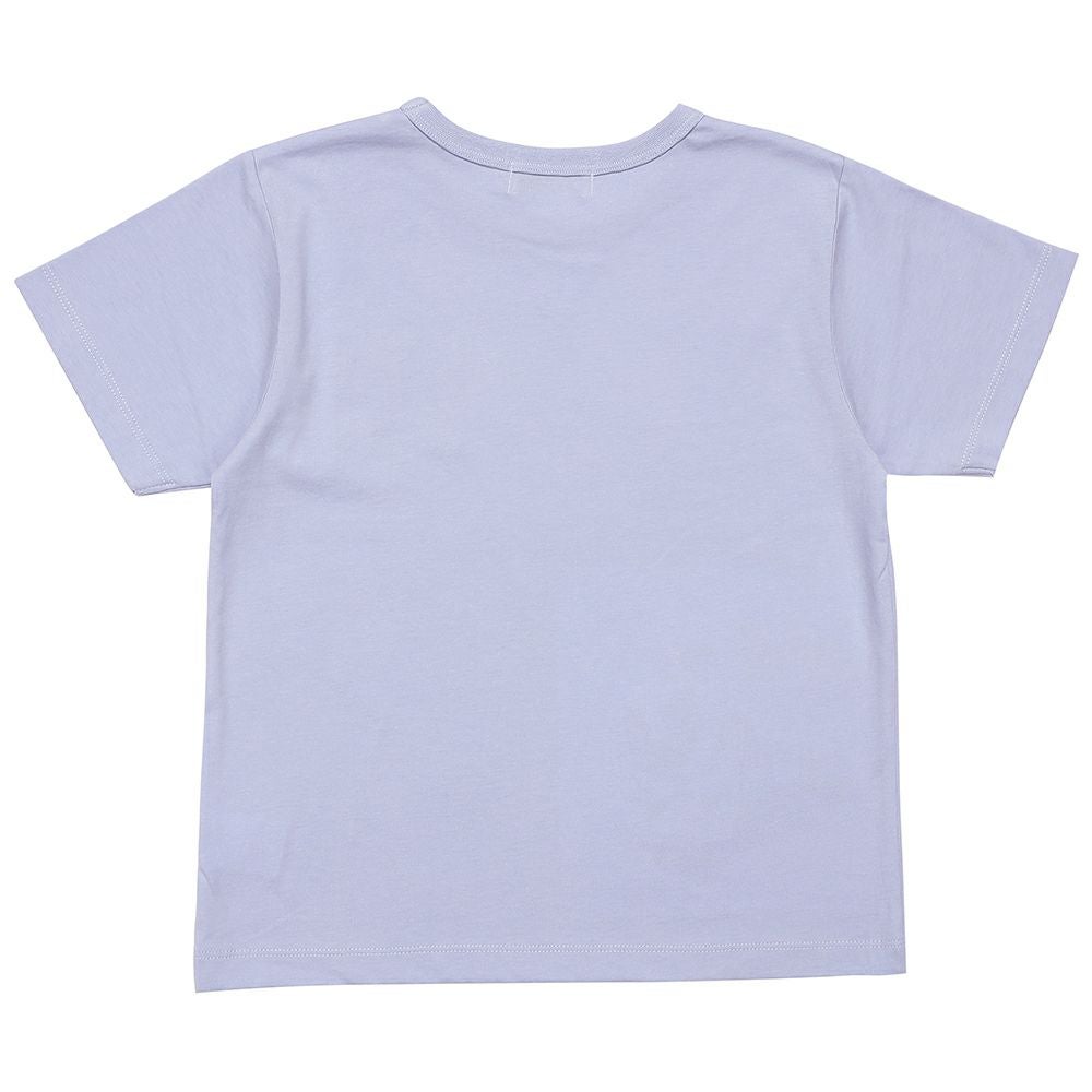 ベビー服 男の子 子ども服 こども キッズ 綿100％ 電車 ワッペン 乗り物 刺繍 ポケットつき ブルー(61) 背面