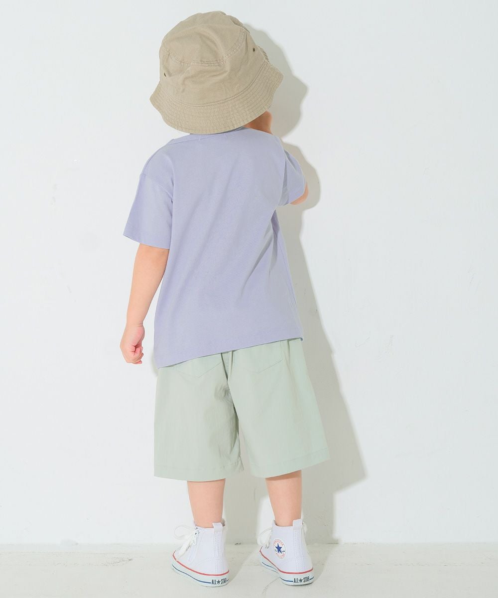 ベビー服 男の子 子ども服 こども キッズ 綿100％ 電車 ワッペン 乗り物 刺繍 ポケットつき ブルー(61) モデル画像3