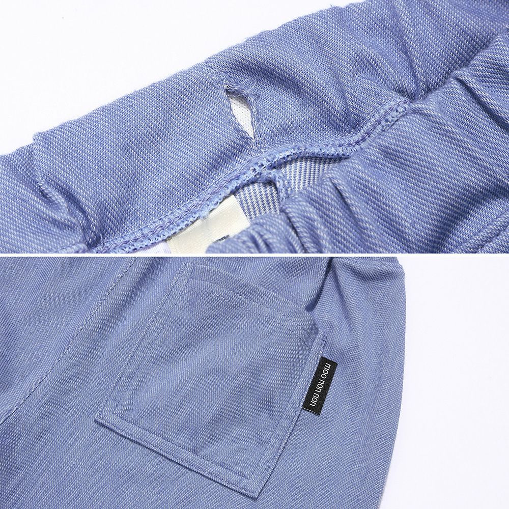 ベビー服 男の子 子ども服 こども キッズ ストレッチ デニムツイルニット パンダ 消防車刺繍 ハーフパンツ ブルー(61) デザインポイント2