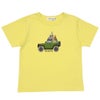 ベビー服 男の子 子ども服 こども キッズ綿100％ 動物 アニマル 車 くるま刺繍 サファリパーク イエロー(04) 正面