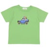 ベビー服 男の子 子ども服 こども キッズ綿100％ 動物 アニマル 車 くるま刺繍 サファリパーク グリーン(08) 正面
