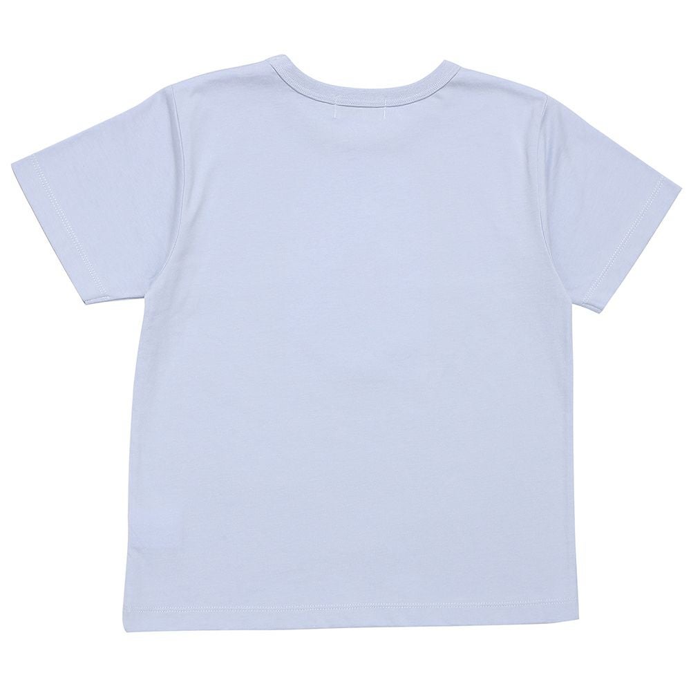ベビー服 男の子 100％ スペースシャトル ワッペン 恐竜刺繍 Tシャツ ブルー(61) 背面