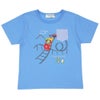 ベビー服 男の子 綿100％ 遊園地 恐竜刺繍 Tシャツ ブルー(61) 正面
