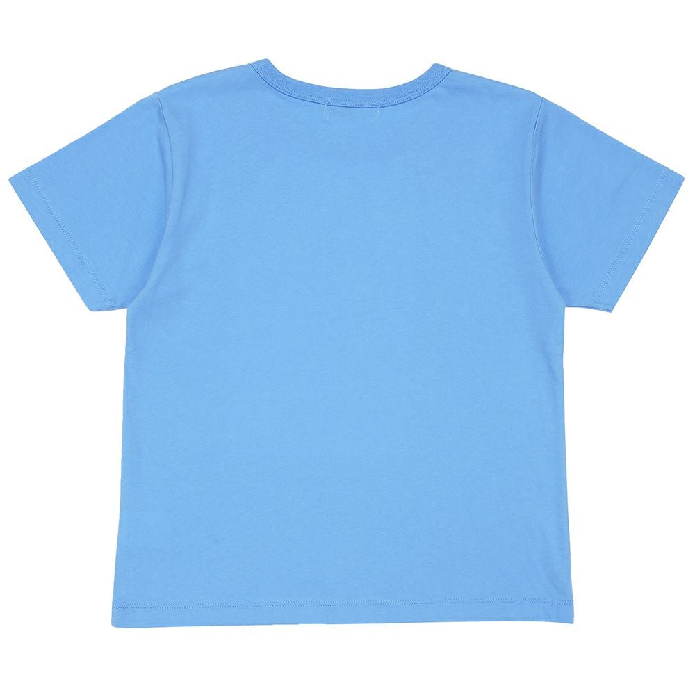 ベビー服 男の子 綿100％ 遊園地 恐竜刺繍 Tシャツ ブルー(61) 背面
