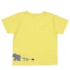 ベビー服 男の子 綿100％ ショベルカー＆動物ワッペン ロゴ刺繍 Tシャツ イエロー(04) 背面