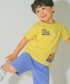 ベビー服 男の子 綿100％ ショベルカー＆動物ワッペン ロゴ刺繍 Tシャツ イエロー(04) モデル画像2