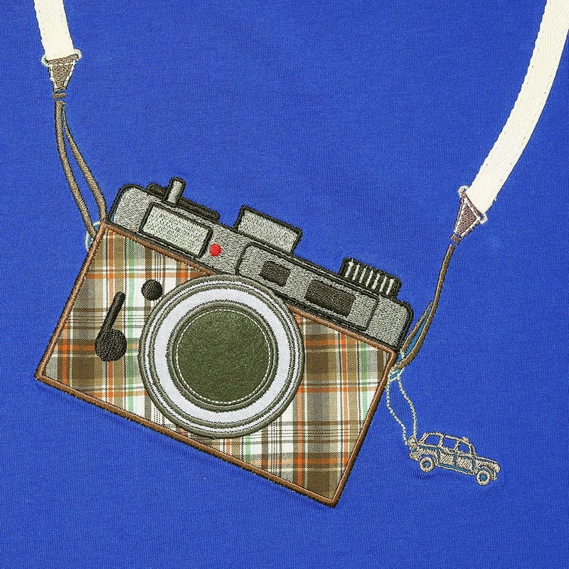 ベビーサイズショベルカー＆ロゴ刺繍乗り物シリーズ裏毛トレーナー