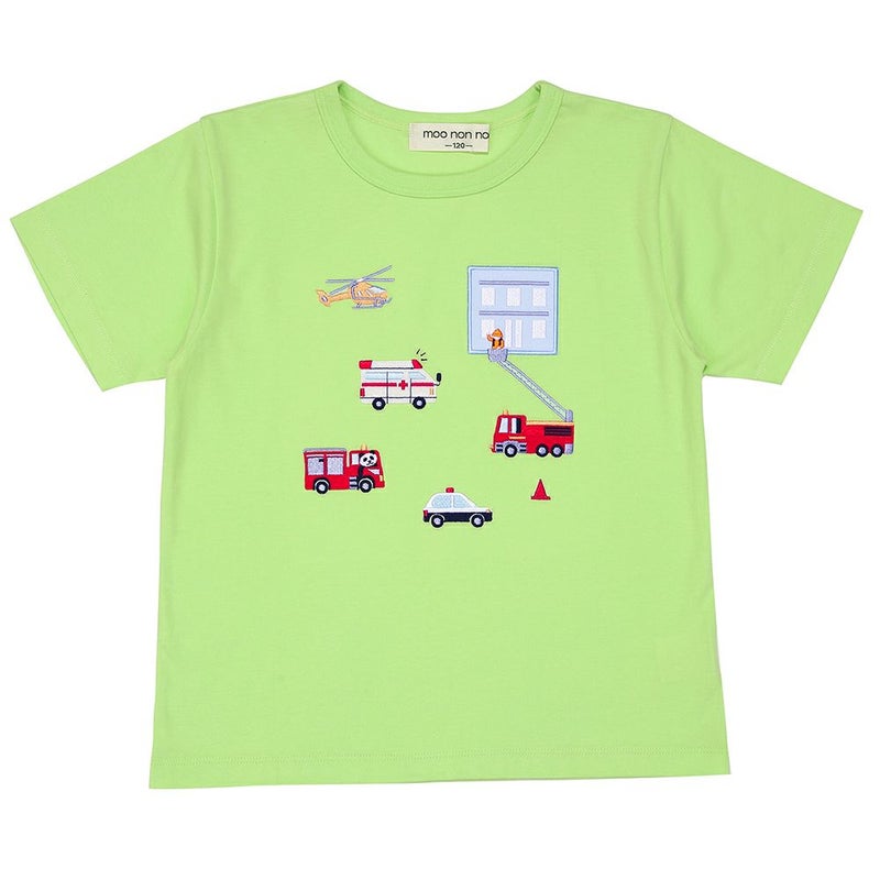 乗り物ワッペン&ロゴ刺繍入り 乗り物シリーズ裏毛トレーナー